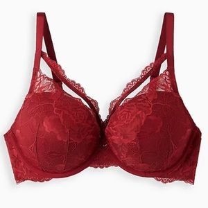 Sexy Torrid Bra! Red Lace Push-Up! Sizes 40D, 46C, NWT!